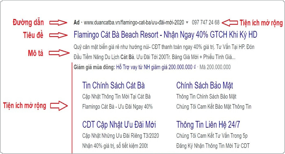 quảng cáo từ khóa Google
